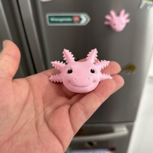 Axolotl Fridge Magnet - Pink Pastel