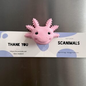 Axolotl Fridge Magnet - Pink Pastel