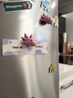 Axolotl Fridge Magnet - Pink Pastel Portrait