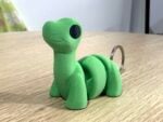 Baby Brontosaurus Flexi Keyring - Green