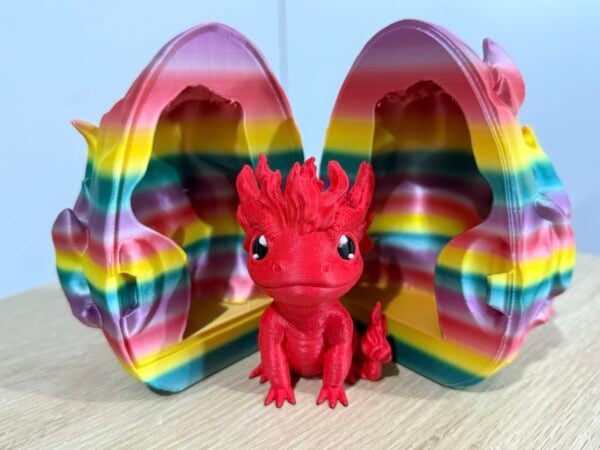 Cute Red Dragon in Egg